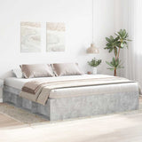 Bed Frame without Mattress Concrete Grey 180x200 cm Super King Super King Size 3203883
