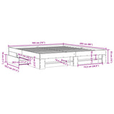 Bed Frame without Mattress Grey Sonoma 180x200 cm Super King Engineered Wood 3295455