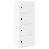 Bookcase White 40x24x102 cm Engineered Wood 860373