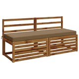 2-Piece Bench Cushions SOEST 2 pcs 100% Polyester Taupe 950351