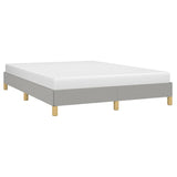 Bed Frame without Mattress Light Grey 135x190 cm Double Double Fabric 349833