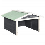 Robotic Lawn Mower Garage 72x87x50 cm Grey and White Firwood 170879