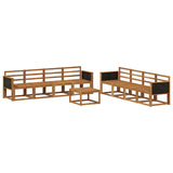 Outdoor Sofa Set 7 pcs Natural Solid Acacia Wood 3385080