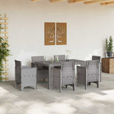 Garden Table Light Grey 150 x 100 x 73 cm Poly Rattan 871687