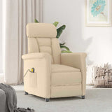 Massage Chair Cream 70.5 x 96.5 x 95 cm Fabric and metal 348411