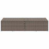 Garden Storage Box Grey 220x50x58 cm Poly Rattan 4104076
