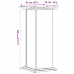 ZNTS Plant Stand Sonoma Oak 33x33x80 cm Engineered Wood 852971