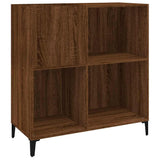 Record Cabinet Brown Oak 84.5x38x89 cm Engineered Wood 832004