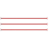 Turning Bars 3 pcs 125 cm Steel Red 93200