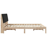 Bed Frame with Headboard Brown 160 x 200 cm Solid Pine Wood 3394410