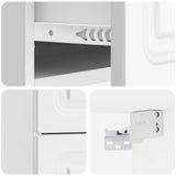 Wall-Mounted Bedside Cabinet High Gloss White 34.5 x 33 x 40 cm 899323