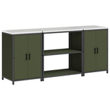 Kitchen Storage Set HATTEM 3 pcs Olive Green Cold-rolled Steel 3392669