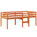 High Sleeper Bed without Mattress Wax Brown 90x190 cm Single Solid Wood Pine 3281982
