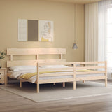 Bed Frame without Mattress 200x200 cm Solid Wood 3195111
