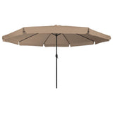 Garden Parasol Taupe 394 x 394 x 248 cm Polyester and Steel 42003639