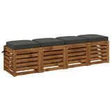 4-Piece Seat Cushions SOEST 4 pcs 100% Polyester Anthracite 945248