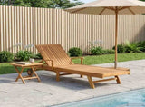 Sun Lounger with Table 2 pcs Brown 40 x 40 x 40 cm 42032669