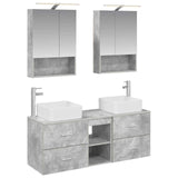 Bathroom Furniture Set 5 pcs Concrete Grey 3406762