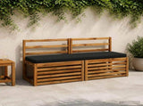 2-Piece Bench Cushions VUGHT 2 pcs 100% Polyester Black 951315