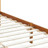 Canopy Bed Frame without Mattress Honey Brown Solid Wood 90x200cm 283256