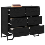 Chest of Drawers 2 pcs Black Oak 91 x 35.5 x 74.5 cm 3365605