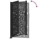 Garden Gate Black 100x175 cm Steel Flame Design 4100992