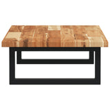 Basin Shelf Wall Mounted Steel and Solid Wood Acacia 3302721