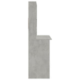 Desk with Shelves Concrete Grey 102x45x148 cm Engineered Wood 823004