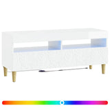 LED TV Cabinet High Gloss White Engineered Wood 897209