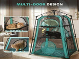 Cat Tent, 3-Tier Portable Pet Tent for Indoor Outdoor, Cat House with Multi-Door, Carry Bag, T3398P551746