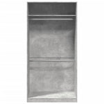 Wardrobe Concrete Grey 100x50x200 cm Engineered Wood 3307804