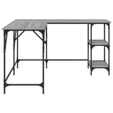 Desk Grey Sonoma 139x139x75 cm Engineered Wood 837590