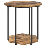 ZNTS Side Table Set of 2 - Old Wood and Metal 869718
