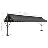 Free Standing Awning 600x300 cm Anthracite 145888