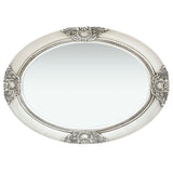 ZNTS Wall Mirror Baroque Style 50x70 cm Silver 320354