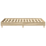 Bed Frame No Mattress Sonoma Oak 140x190 cm Engineered Wood 861059