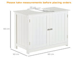 Under Sink Bathroom Storage Cabinet 2 Layers Vanity Unit Wooden - White T3398P344393