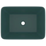 Luxury Wash Basin Matt Dark Green 41x30x12 cm Ceramic 147047