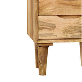 ZNTS Bedside Cabinet Solid Mango Wood 40x30x59.5 cm 246788