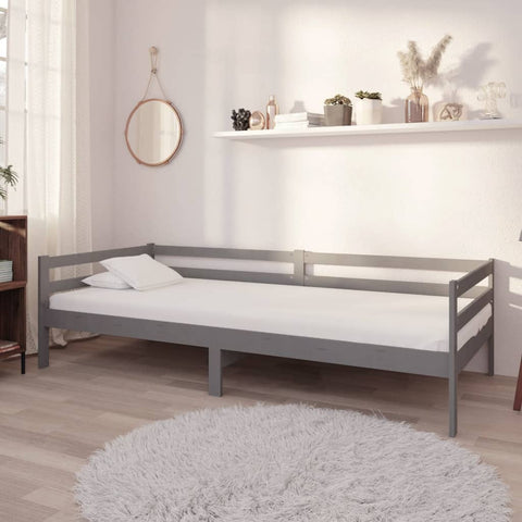 Day Bed without Mattress Grey Solid Wood Pine 90x200cm 806932