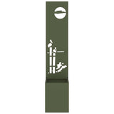 Garden Privacy Screen Olive green 32 x 150 cm Cold-rolled steel 876402