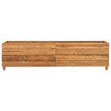 Raised Bed 150x40x38 cm Recycled Teak Wood and Steel 47423