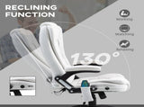 Massage Recliner Chair Heated Office Chair with Six Massage Points Linen-Feel Fabric 360&deg Swivel T3398P344504