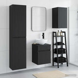 Bathroom Furniture Set 3 pcs Black 33 x 34.5 x 160 cm 3406084