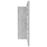LED Bathroom Mirror Cabinet Concrete Grey 90x12x45 cm Acrylic 804976