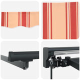 Retractable Awning Manual Yellow and Orange 400x300 cm Fabric 3330541