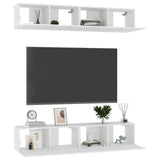 ZNTS TV Cabinets 4 pcs High Gloss White 80x30x30 cm Engineered Wood 3079270