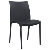 Garden Chair Set of 2 Anthracite Polypropylene 50x46x80 cm 364729