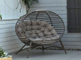 Egg Chair with Cushion & Side Pocket - Brown T3398P325311