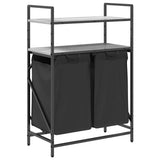 Laundry Basket 2 Compartments with Shelves Grey Sonoma 859088